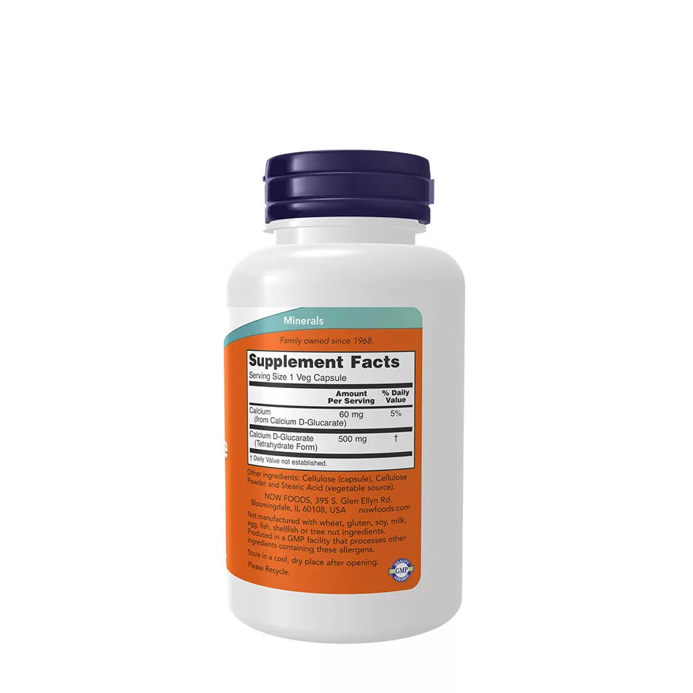 Now Foods Calcium D-Glucarate 500 mg (90 Veg Capsules)