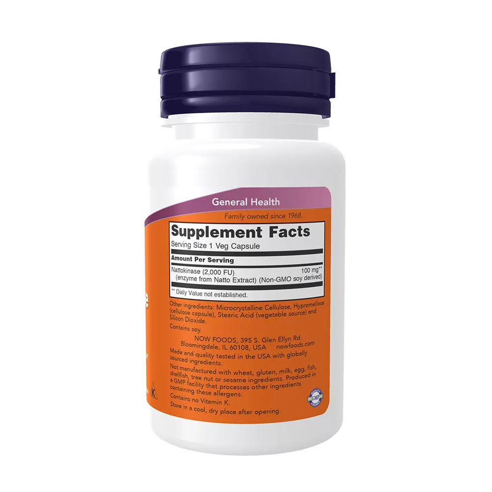 Now Foods Nattokinase 100 mg (60 Veg Capsules)