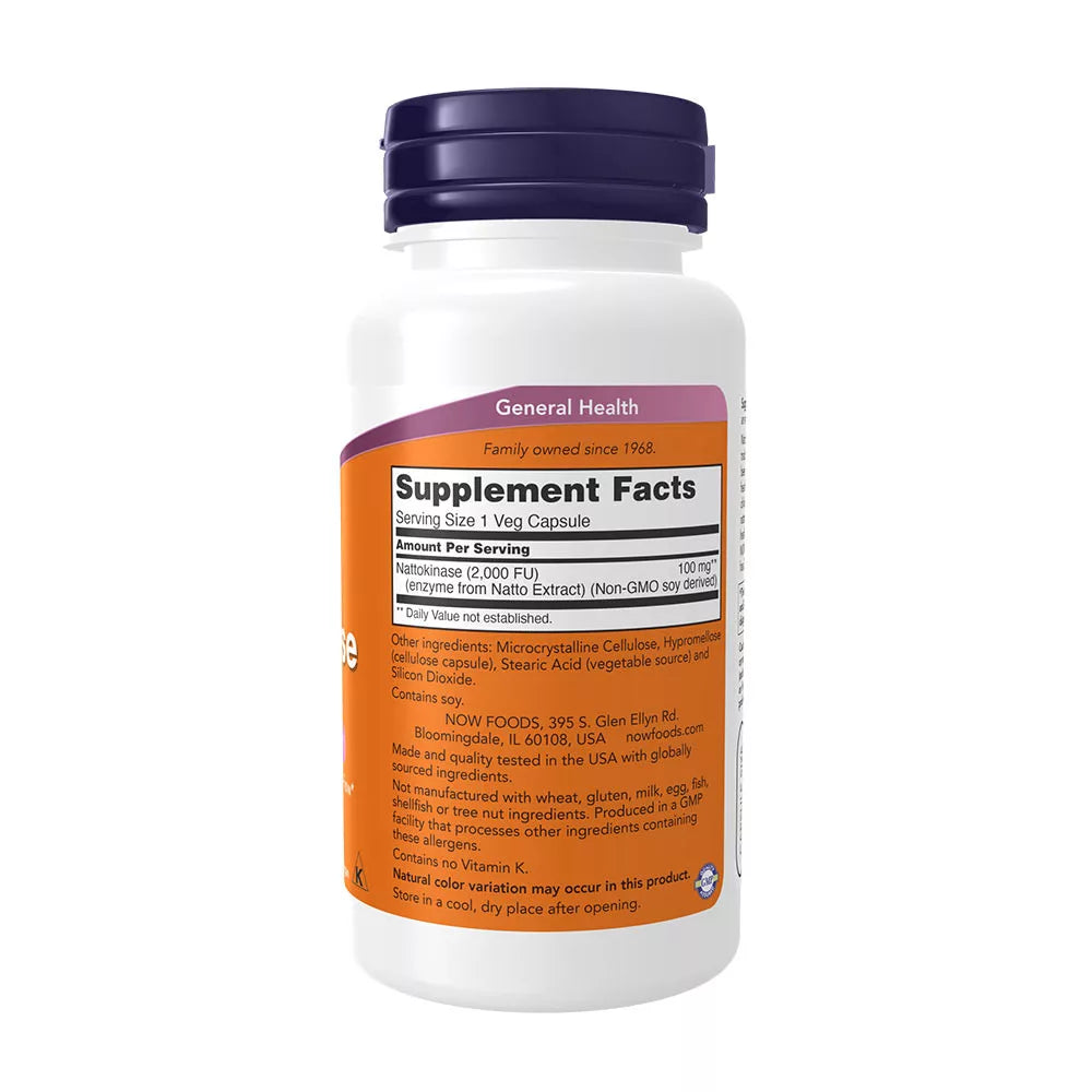 Now Foods Nattokinase 100 mg (120 Veg Capsules)