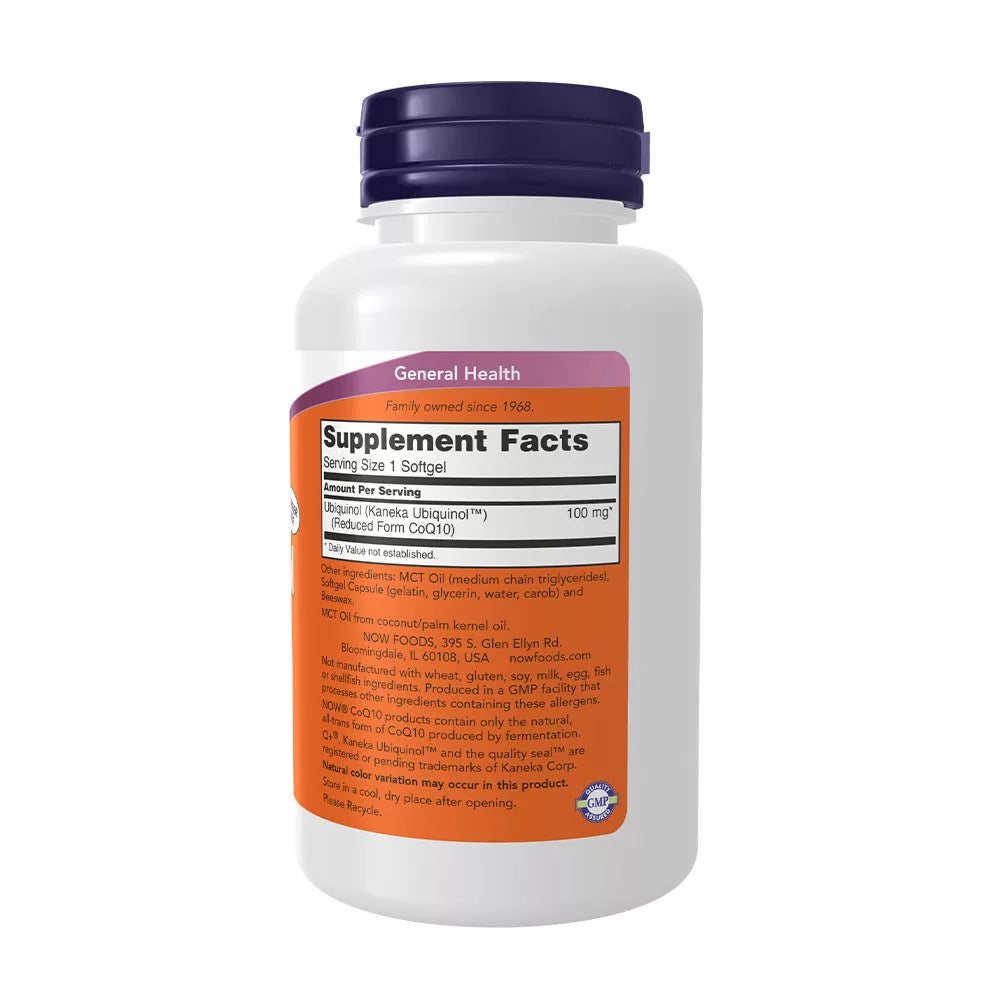 Now Foods Ubiquinol 100 mg (120 Softgels)