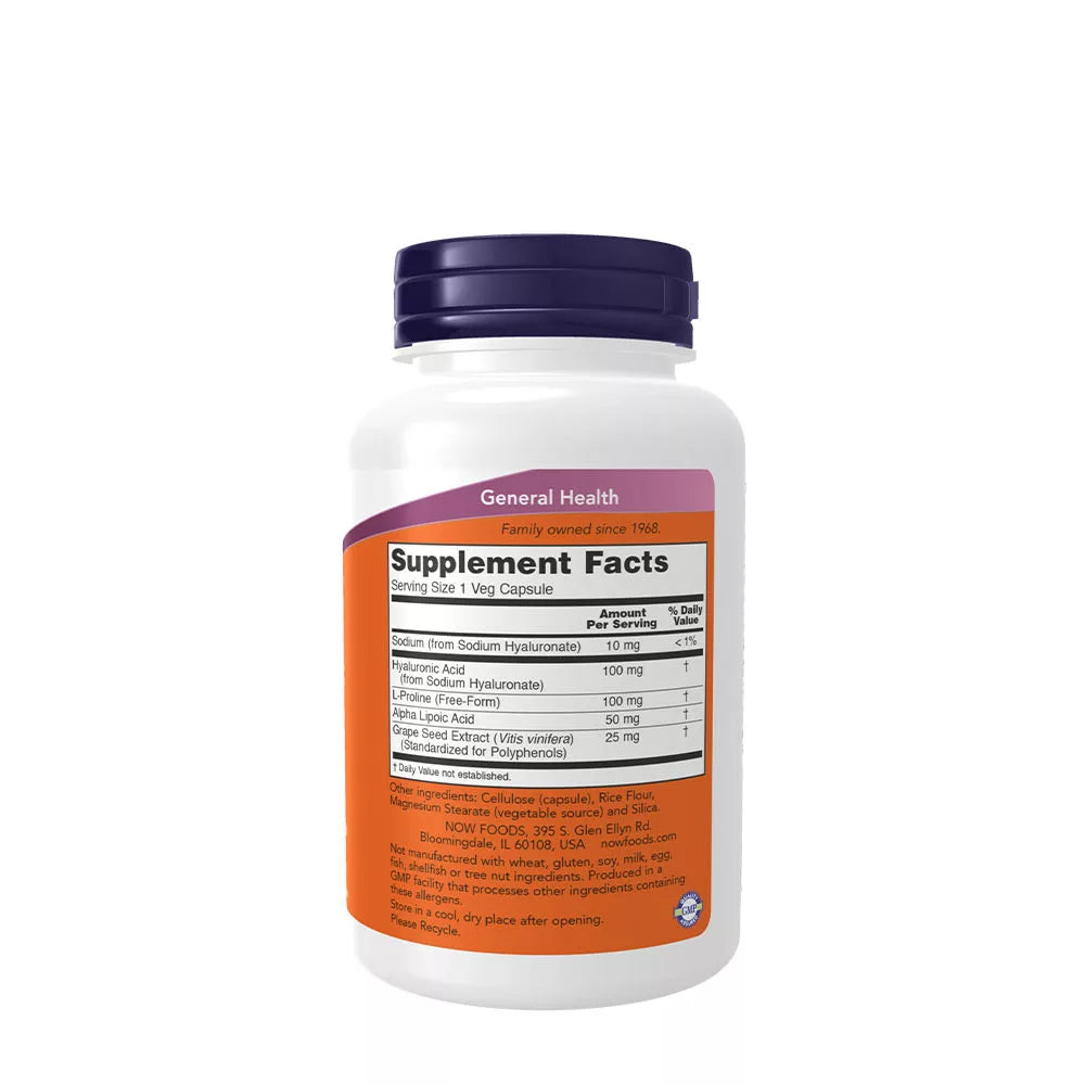 Now Foods Hyaluronic Acid 100 mg (120 Veg Capsules)