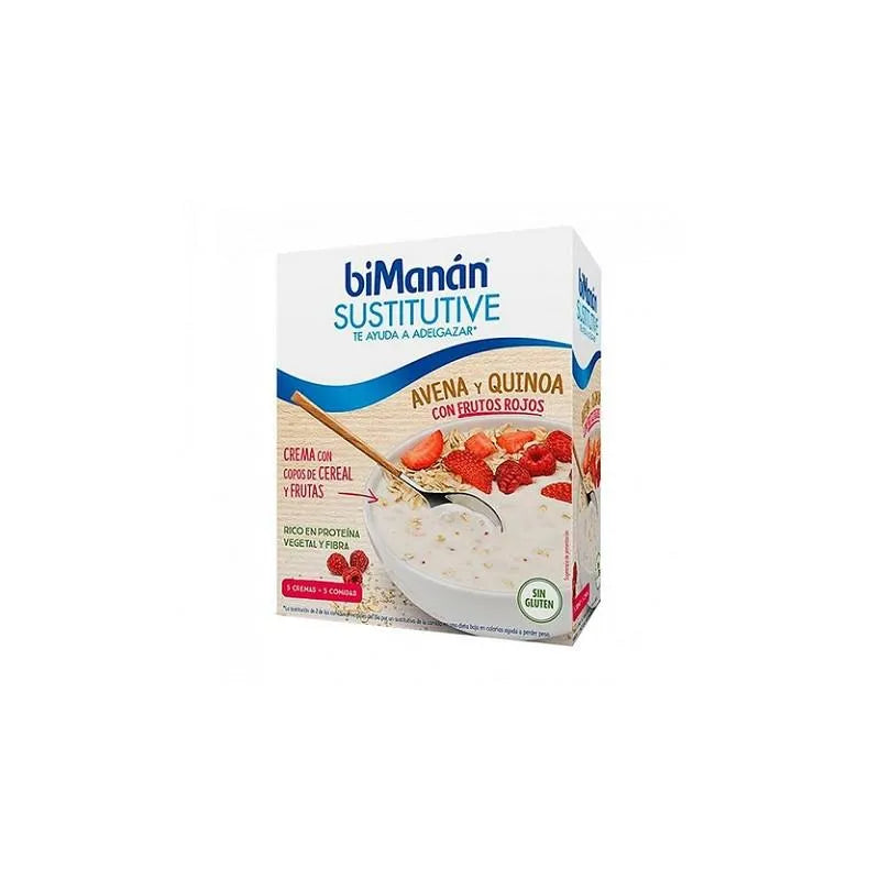 Bimanán Sustitutive Crema Avena y Quinoa Con Frutos Rojos 275g