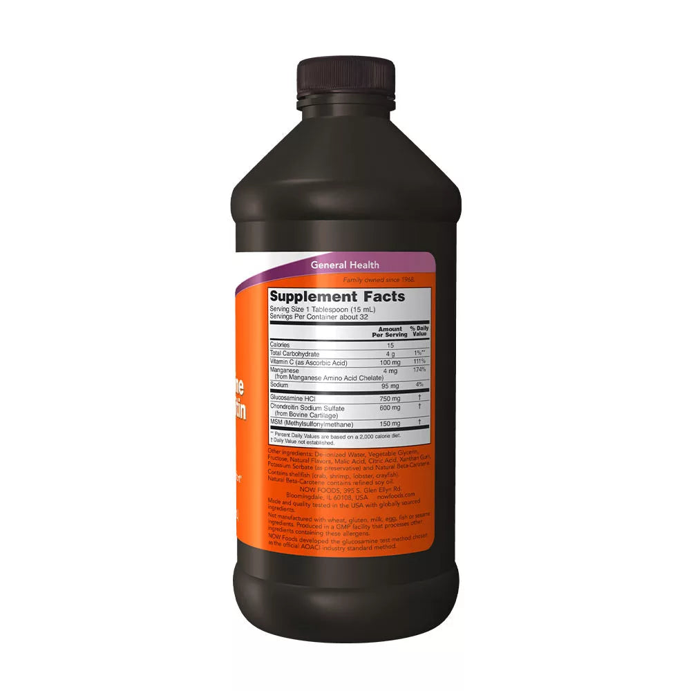 Now Foods Glucosamine & Chondroitin with MSM Liquid (473 ml)
