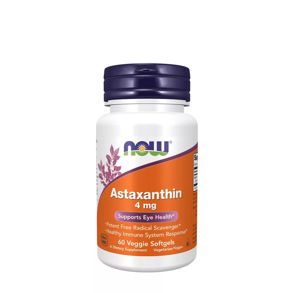 Now Foods Astaxanthin 4 mg (60 Veggie Softgels)