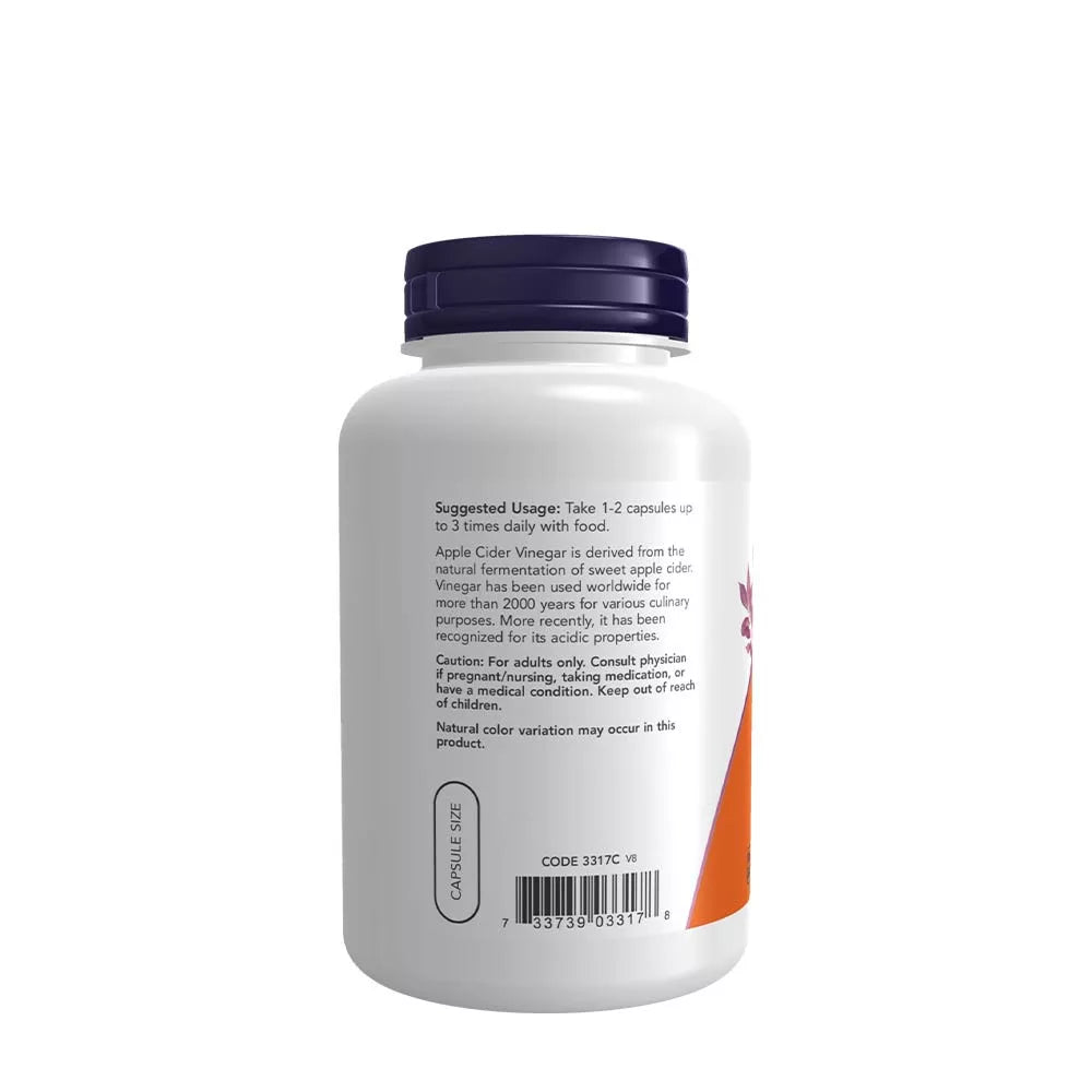 Now Foods Apple Cider Vinegar 450 mg (180 Veg Capsules)