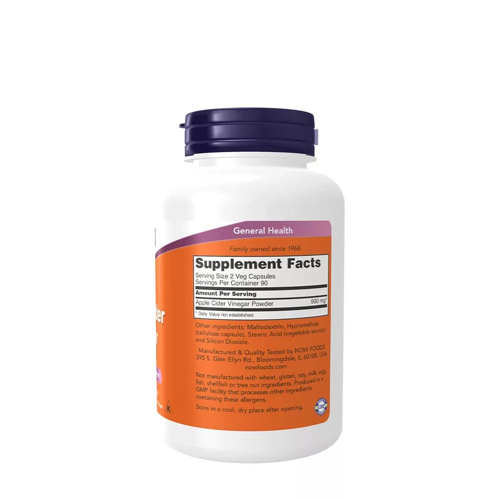 Now Foods Apple Cider Vinegar 450 mg (180 Veg Capsules)