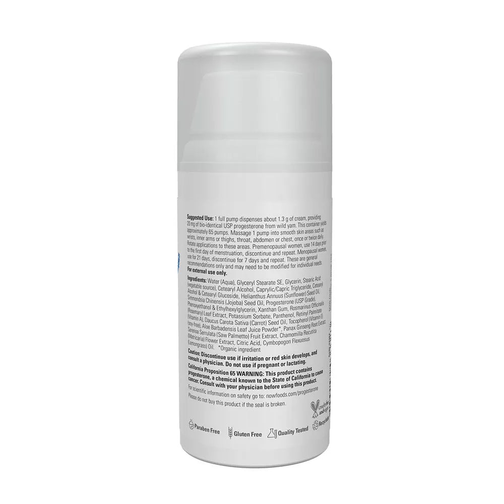 Now Foods Progesterone from Wild Yam Balancing Skin Cream (85 g)