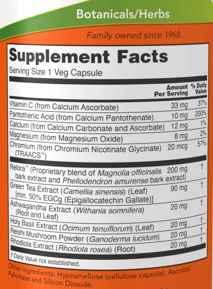 Now Foods Adrenal Stress Support with Relora (90 Veg Capsules)