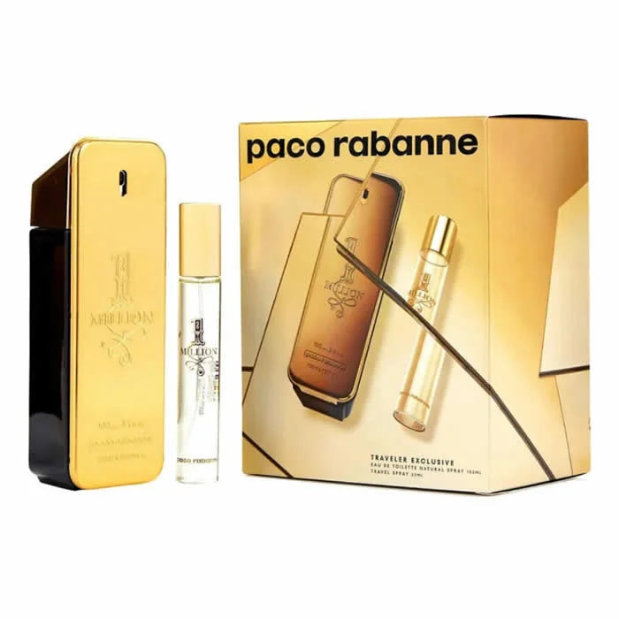 Paco Rabanne One Million Eau De Toilette Spray 100ml Set 2 Pieces