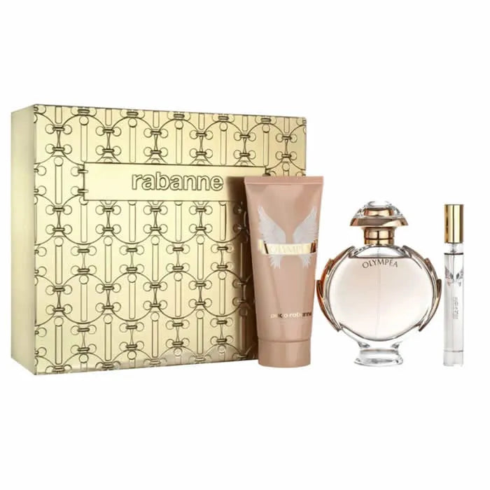 Paco Rabanne Olympea Eau De Parfum Spray 80ml Set 3 Pieces