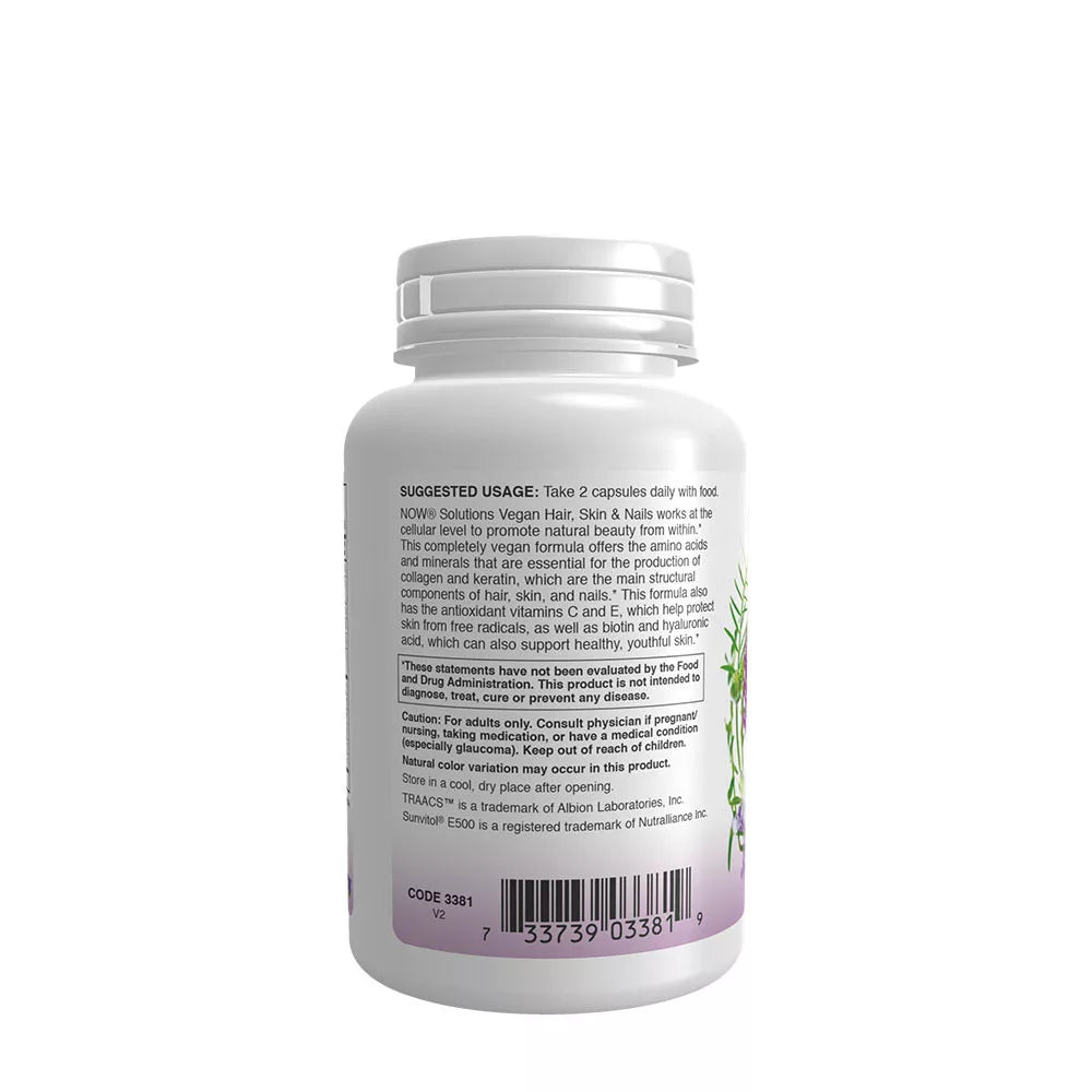 Now Foods Hair, Skin & Nails, Vegan (90 Veg Capsules)