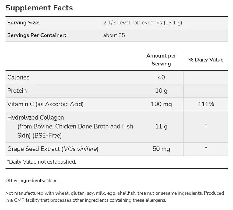 Now Foods Multi Collagen Protein Types I, II & III Powder (454 g)