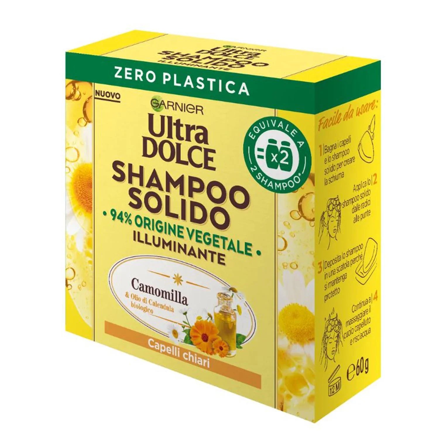 Garnier Ultra-Dolce Champu Solido Camomilla 60g