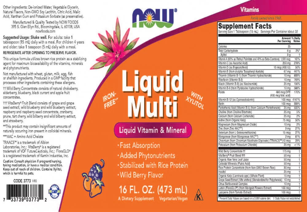 Now Foods Liquid Multi (473 ml, Wild Berry)