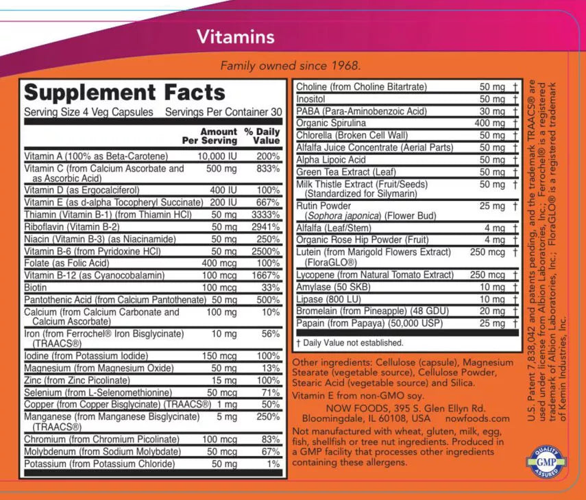 Now Foods Special Two (120 Veg Capsules)