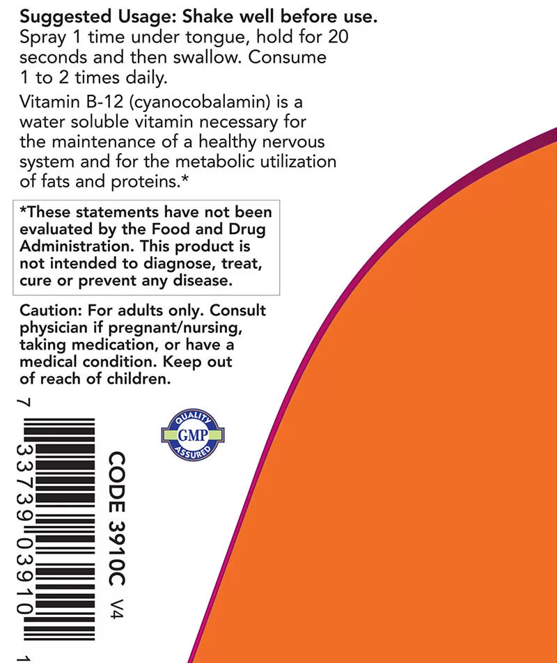 Now Foods Vitamin B-12 Liposomal Spray (59 ml)