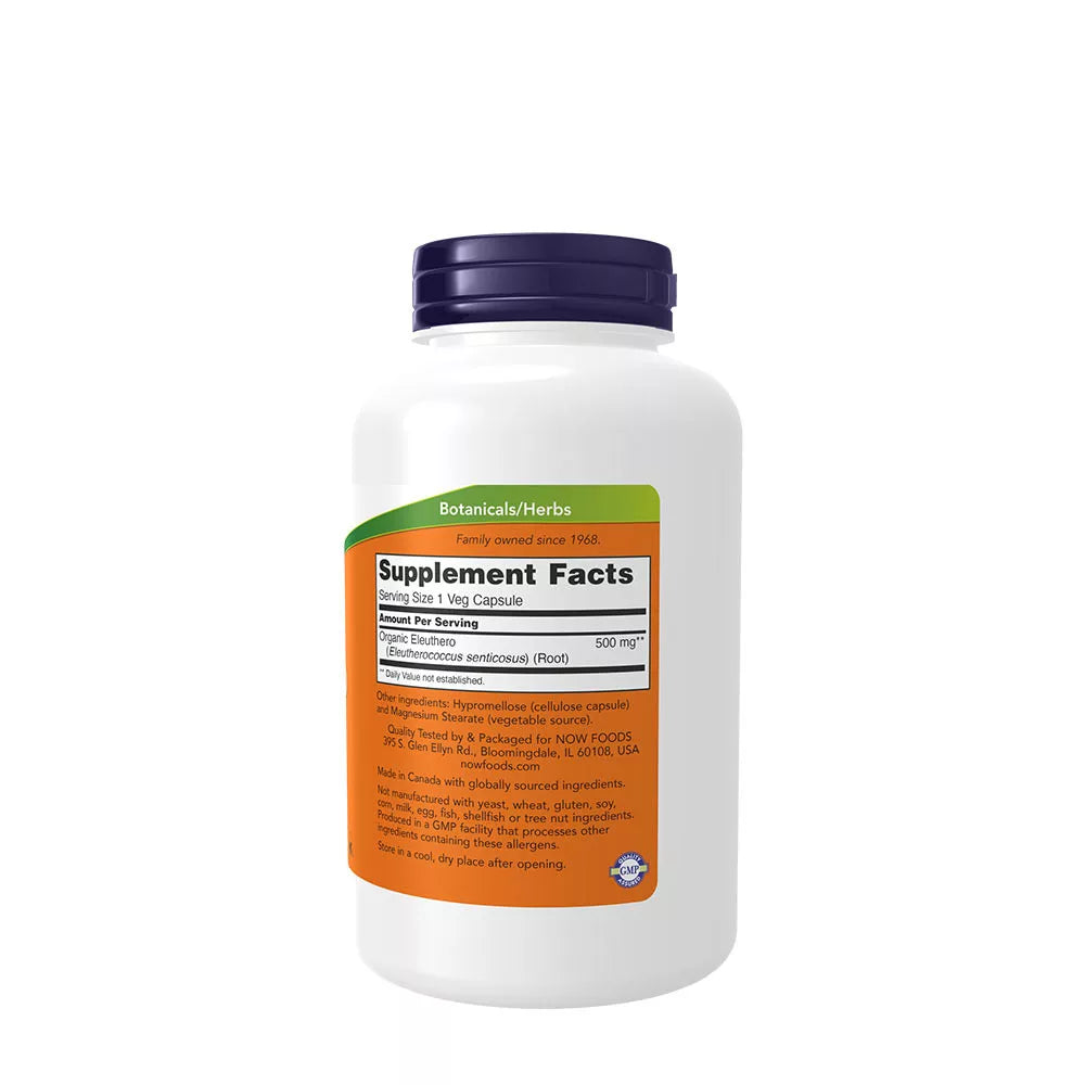 Now Foods Eleuthero 500 mg (250 Veg Capsules)