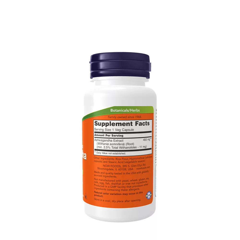 Now Foods Ashwagandha 450 mg (90 Veg Capsules)