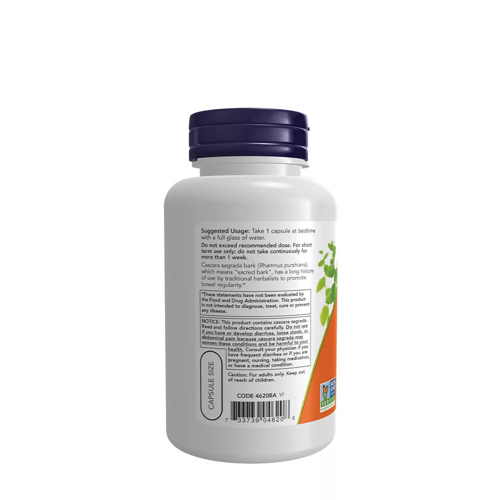 Now Foods Cascara Sagrada 450 mg (100 Capsules)