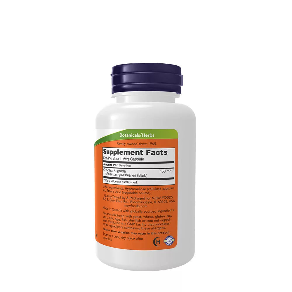 Now Foods Cascara Sagrada 450 mg (100 Capsules)