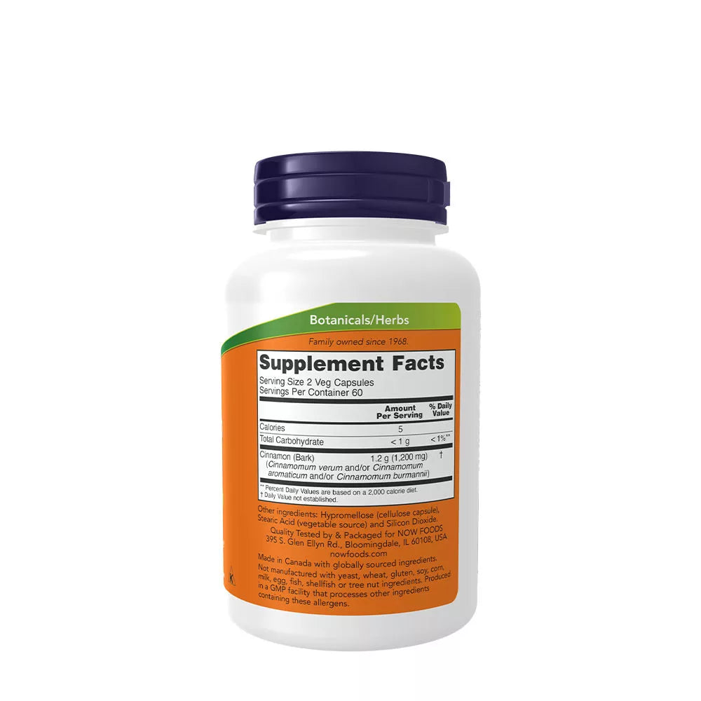 Now Foods Cinnamon Bark 600 mg (120 Capsules)