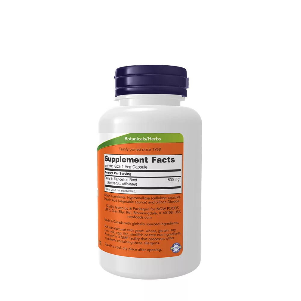 Now Foods Dandelion Root 500 mg (100 Veg Capsules)