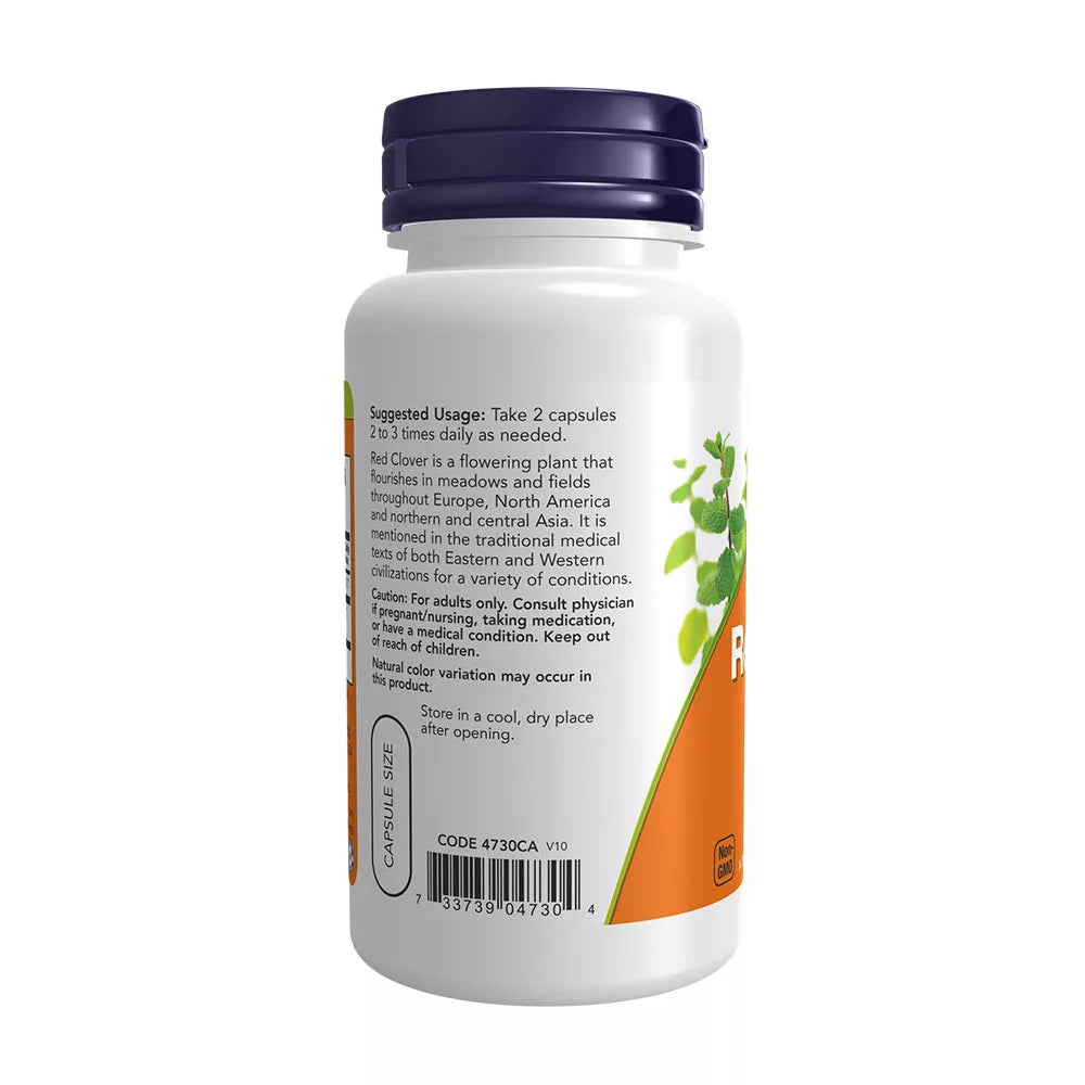 Now Foods Red Clover 375 mg (100 Veg Capsules)