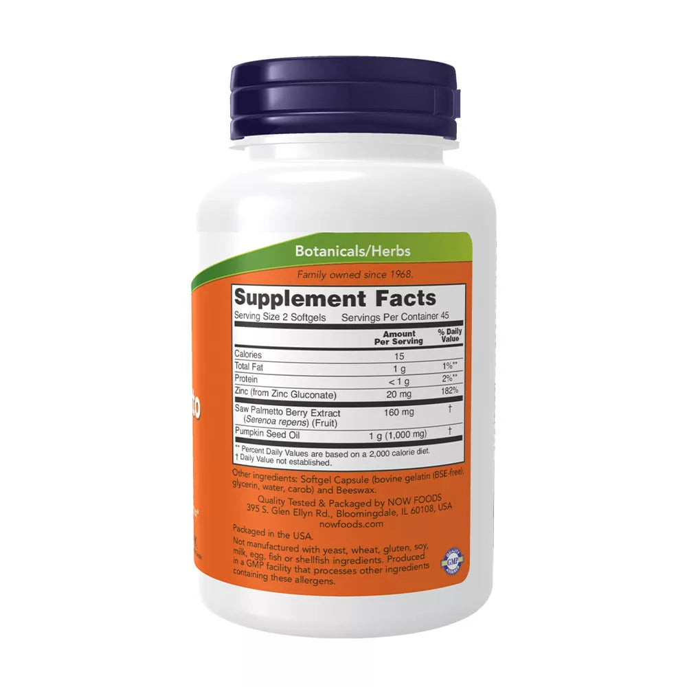 Now Foods Saw Palmetto Extract 80 mg (90 Softgels)