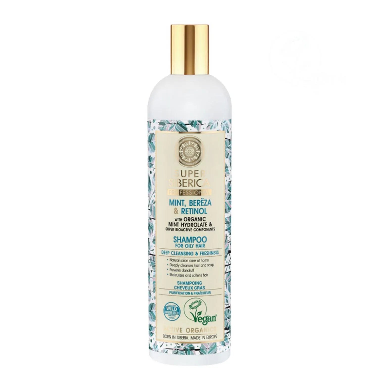 Natura Siberica Menta Abedul Retinol Champu Profesional Cabello Graso 400ml