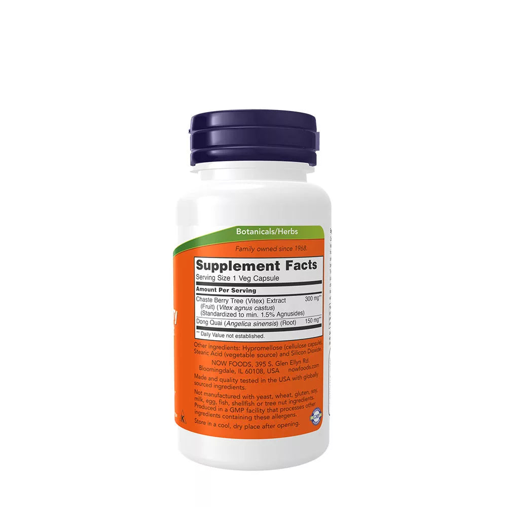 Now Foods Chaste Berry Vitex Extract 300 mg (90 Veg Capsules)