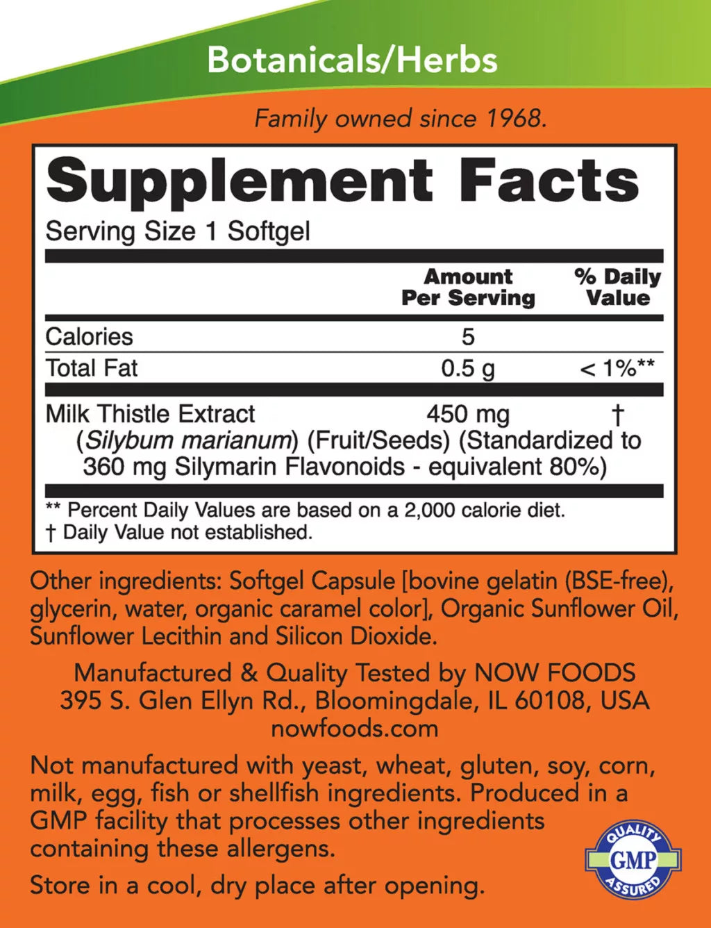 Now Foods Silymarin Milk Thistle Extract, Extra Strength 450 mg (120 Softgels)