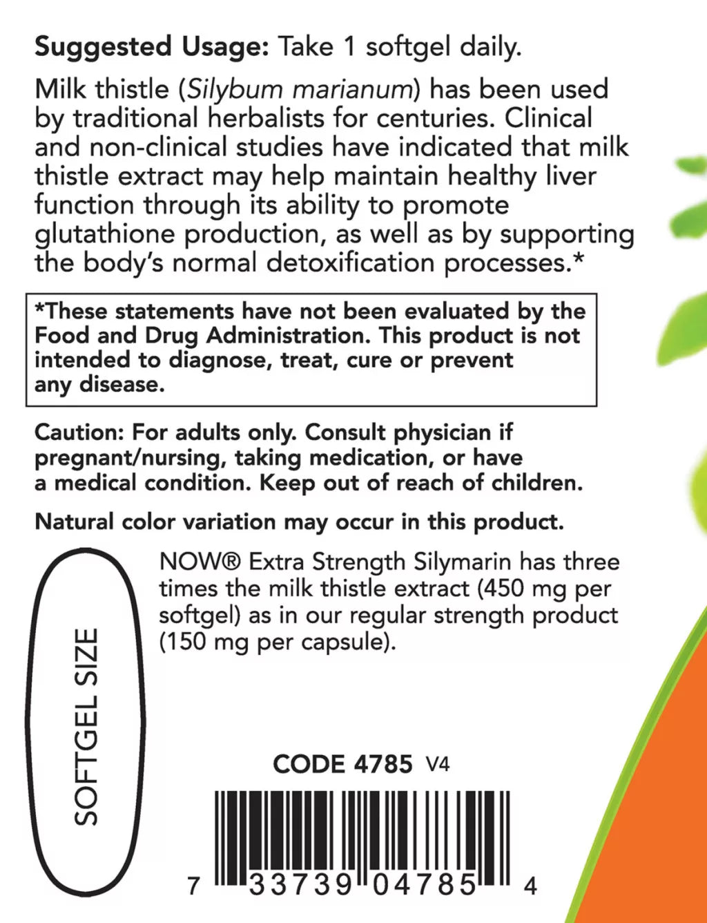 Now Foods Silymarin Milk Thistle Extract, Extra Strength 450 mg (120 Softgels)