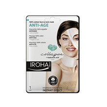 Cotton face & neck mask with collagen and hyaluronium (Anti-Age 100% Cotton Face & Neck Mask) 30 ml 30ml