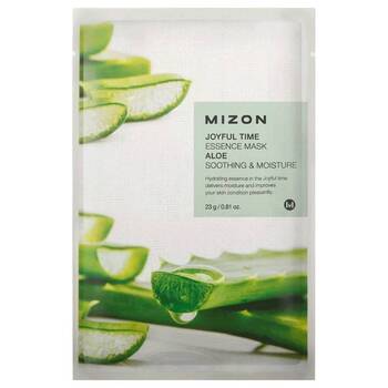 3D Face Mask with Aloe Vera for Calming and Hydration of the Face Joyful Time (Essence Mask Aloe) 23 g 23.0g