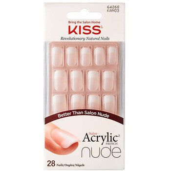 Salon Acrylic French Nude 64268 ( 28 pcs ) - Acrylic nails french manicure for a natural look