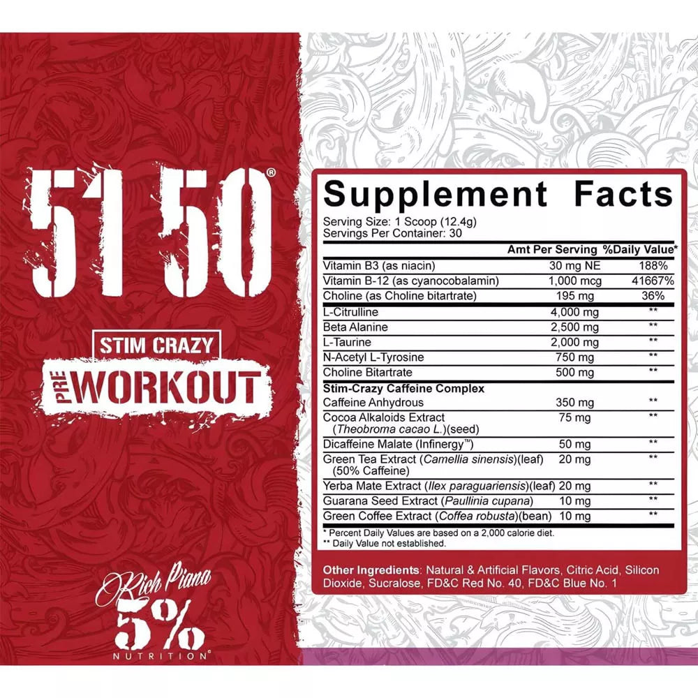 5% Nutrition 5150 High Stimulant Pre-workout: Legendary Series (414 g, Citrus Mango)