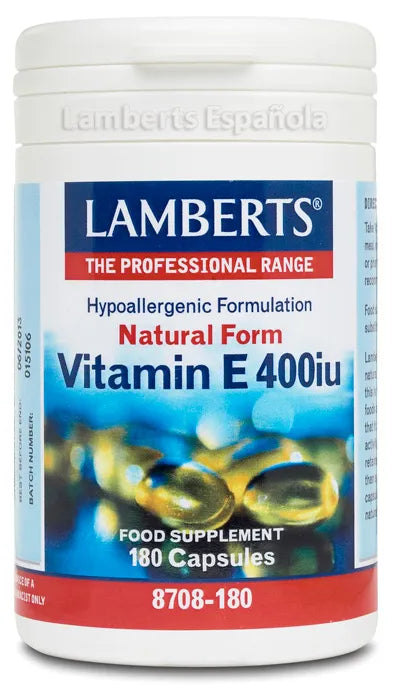 Lamberts Vitamina e Natural 400ui 180tab