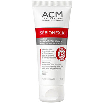 AHA Acid Sébionex K Keratoregulating Cream - Keratoregulating cream for problematic skin and content 40ml