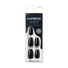 ImPRESS Color MC All Black Nails 30 pcs