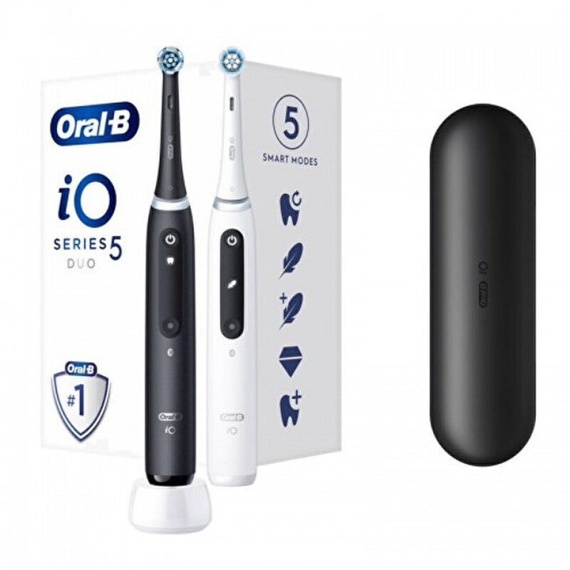 IO Series 5 Matt Black + Quite White Duo Pack Toothbrush