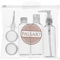 Travel cosmetic set with dispensers