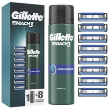 Gillette Mach3 Extra Comfort Shave Gel Set ( 8 pcs ) 200ml