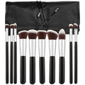 Makeup Brush Set Kabuki Black ( 10 pcs )