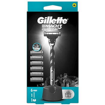 Mach3 Charcoal - razor + 6 replacement heads