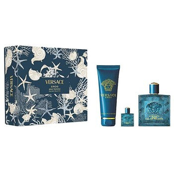 Eros Gift Set EDT 100 ml, shower gel 150 ml and miniature EDT 5 ml 100ml