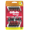 Blue3 Red ( 12 pcs ) - disposable razors for men
