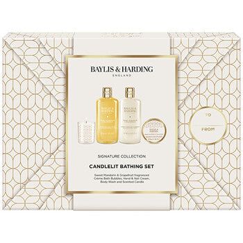 Mandarin & Grapefruit Candlelit Bathing Set - gift set