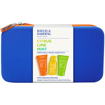 Man Wash Bag & Travel Essentials Set ( Citrus, Lime & Mint )