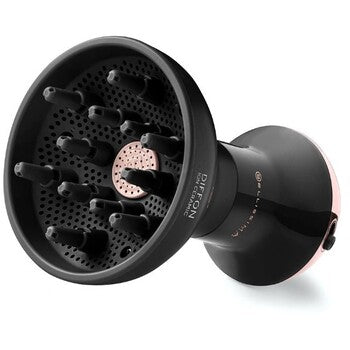 DIFFON Ion Ceramic Dual Voltage - Hair dryer with diffuser for curly hair