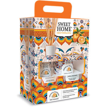 Navelina Orange Set - diffuser and candle gift set
